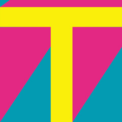 Pop Art Colorful Letter T