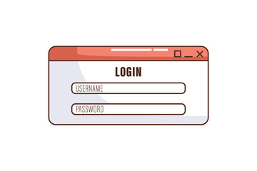 Log In Page Interface Sticker Design