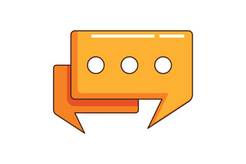 Bubble Chat Interface Sticker Design