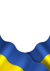 Ukraine flag element design national independence day banner ribbon png
