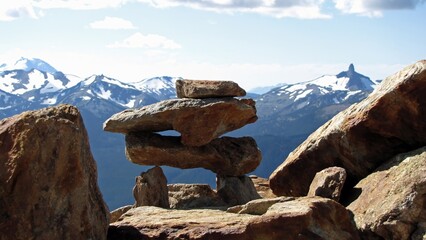Whistler Canada mountain rock pile Inuksuk Inukshuk