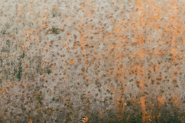 full frame of textured rusty surface of iron