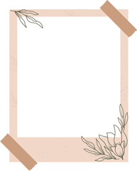 Aesthetic floral photo frame