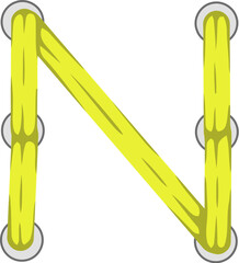 Shoelace Knot Letter N