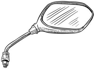 motorbike rear view handdrawn illustration