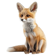 Fennec Fox isolated white background