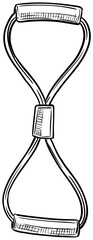 gym expander handdrawn illustration
