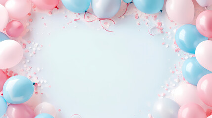 Colorful balloon decoration for birthday celebration