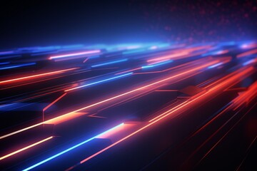 Dynamic tech background with glowing lines. Futuristic, data information concept