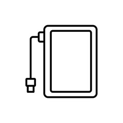 Harddisk outline icons, minimalist vector illustration ,simple transparent graphic element .Isolated on white background