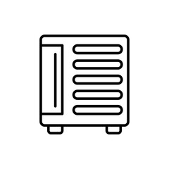 Data storage outline icons, minimalist vector illustration ,simple transparent graphic element .Isolated on white background