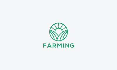 agriculture and natural farm logo design vector template
