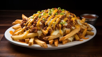 Greasy and mouthwatering chili cheese fries loaded with spicy chili and melted cheese