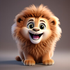 Lion smiling 084. Generate Ai