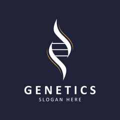 Obraz premium Creative DNA Logo Template. Suitable for the fields of science, technology,various medical and research companies