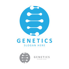 Creative DNA Logo Template. Suitable for the fields of science, technology,various medical and research companies