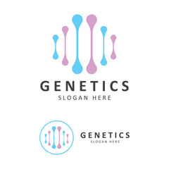Creative DNA Logo Template. Suitable for the fields of science, technology,various medical and research companies