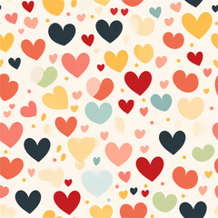 Seamless pattern : Warm and Cozy Heart Pattern
