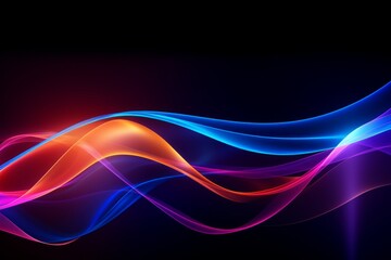 Vibrant technology concept with flowing lines. Innovation, dynamic, futuristic concept