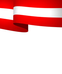 Austria flag element design national independence day banner ribbon png
