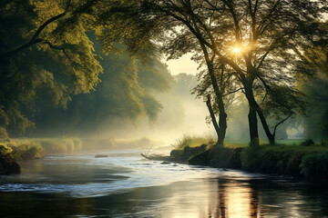 landscape with forest