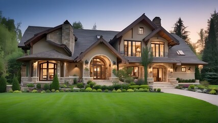 Beautiful Home With Green Grass