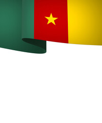 Cameroon flag element design national independence day banner ribbon png
