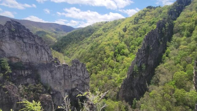 Seneca rock at spring - West virginia