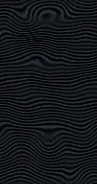 Blue abstract wavy and curvy lines pattern seamless loop copy space background animation. Slow motion.