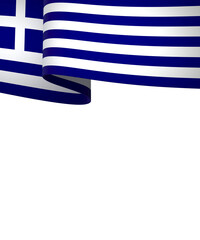 Obraz premium Greece flag element design national independence day banner ribbon png 