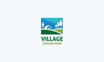 agriculture and natural farm logo design vector template