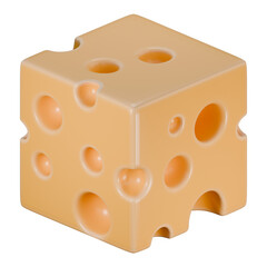 cheese 3d icon illustration