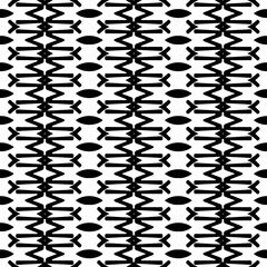 Abstract Shapes.Vector Seamless Black and White Pattern.Design element for prints, decoration, cover, textile, digital wallpaper, web background, wrapping paper, clothing, fabric, packaging, cards.