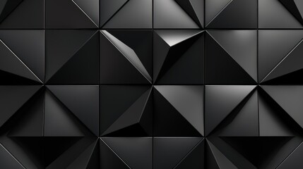 Semigloss black blocks wall background with tiles.