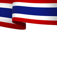 Thailand flag element design national independence day banner ribbon png
