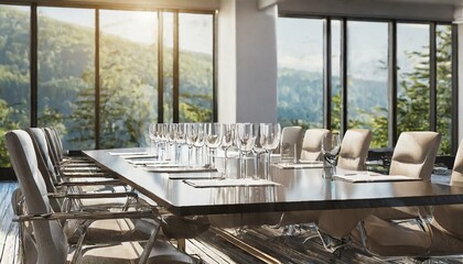 table setting in a restaurant, interior, room, window, table, home, chair, house, AI genrat 