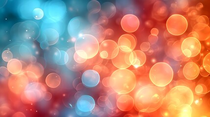 Obraz premium Vibrant Abstract Bokeh Background in Warm Colors