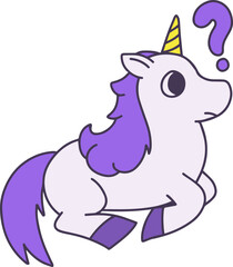Unicorn With Confused Gesture