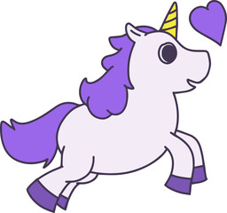 Funny Purple Unicorn