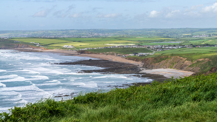 The Cornwall coast near Widemouth Bay, England, UK