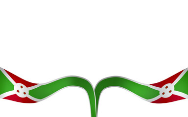 Burundi flag element design national independence day banner ribbon png
