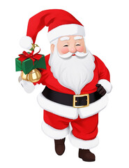 santa claus with gift