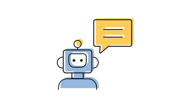 feedback. a comment. plan. technical support. artificial intelligence. operator. problem. answer. vector. on a white background. flat icons. Linart.