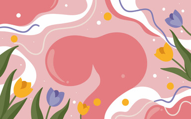 Abstract background poster. Good for fashion fabrics, postcards, email header, wallpaper, banner, events, covers, advertising, and more. Valentine's day, women's day, mother's day background.