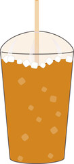 illustration of a orange flavored drink