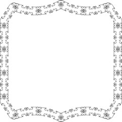 Vintage frame Flower wreath leaf vector floral border Square Horizontal Frame picture frames Branch laurel botanical silhouette black elements decoration