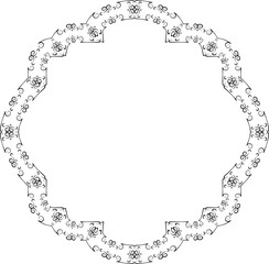 Vintage frame Flower wreath leaf vector floral border Square Horizontal Frame picture frames Branch laurel botanical silhouette black elements decoration