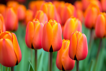 Beautiful tulips flower