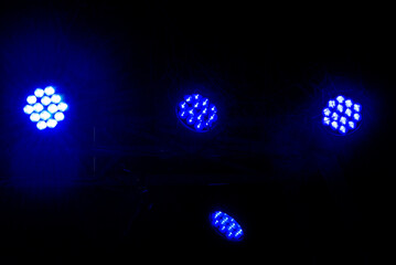 blue light art design at night