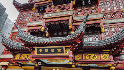 Yuyuan Bazaar views and architecture Shanghai China